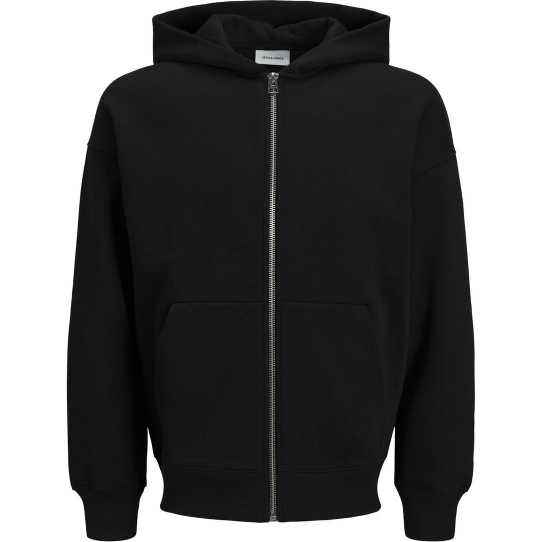 JACK & JONES Džemperis vyrams, Juoda, Urban edge sweat zip hood 1