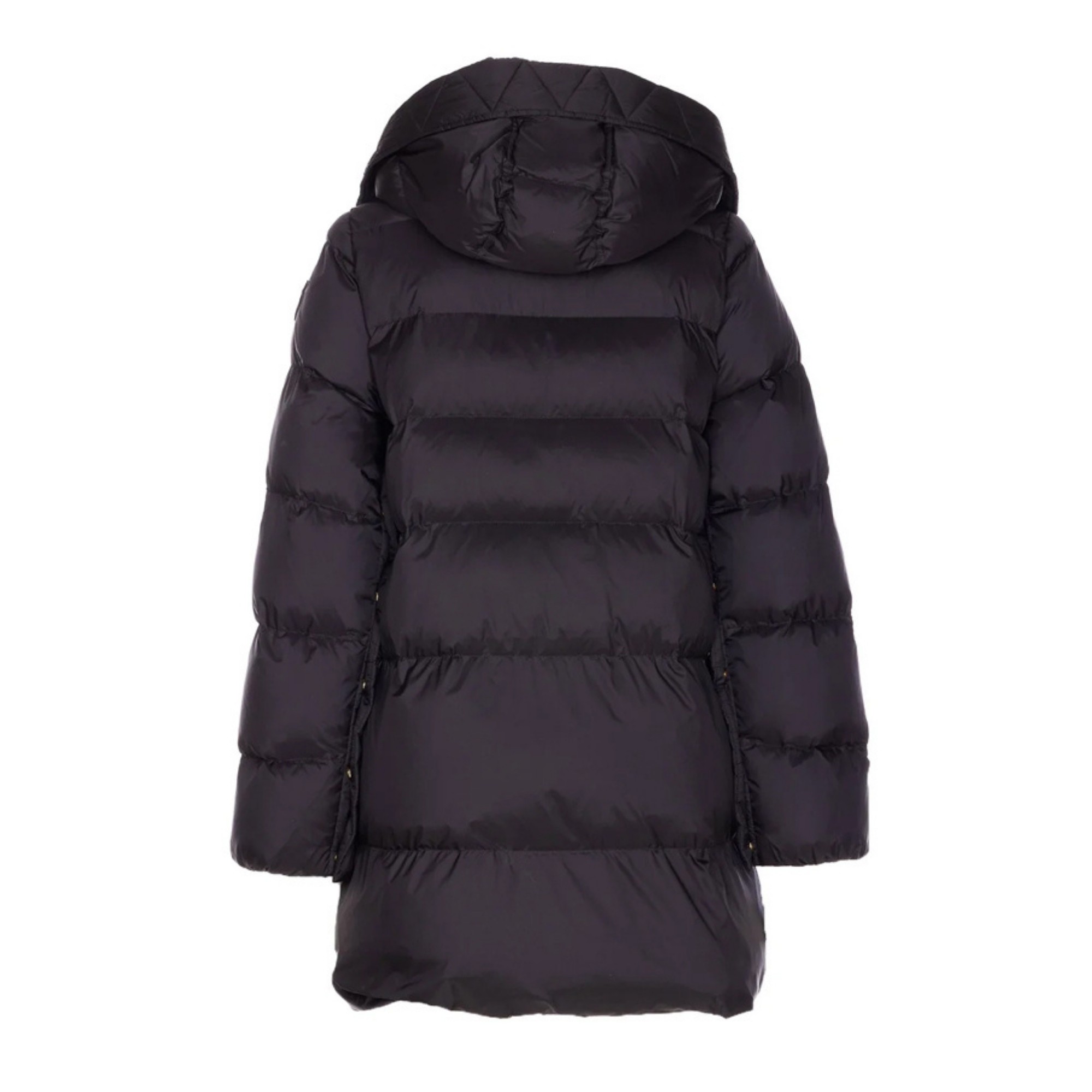 PINKO Pūkinė striukė moterims, Juoda, Calzone coat 2
