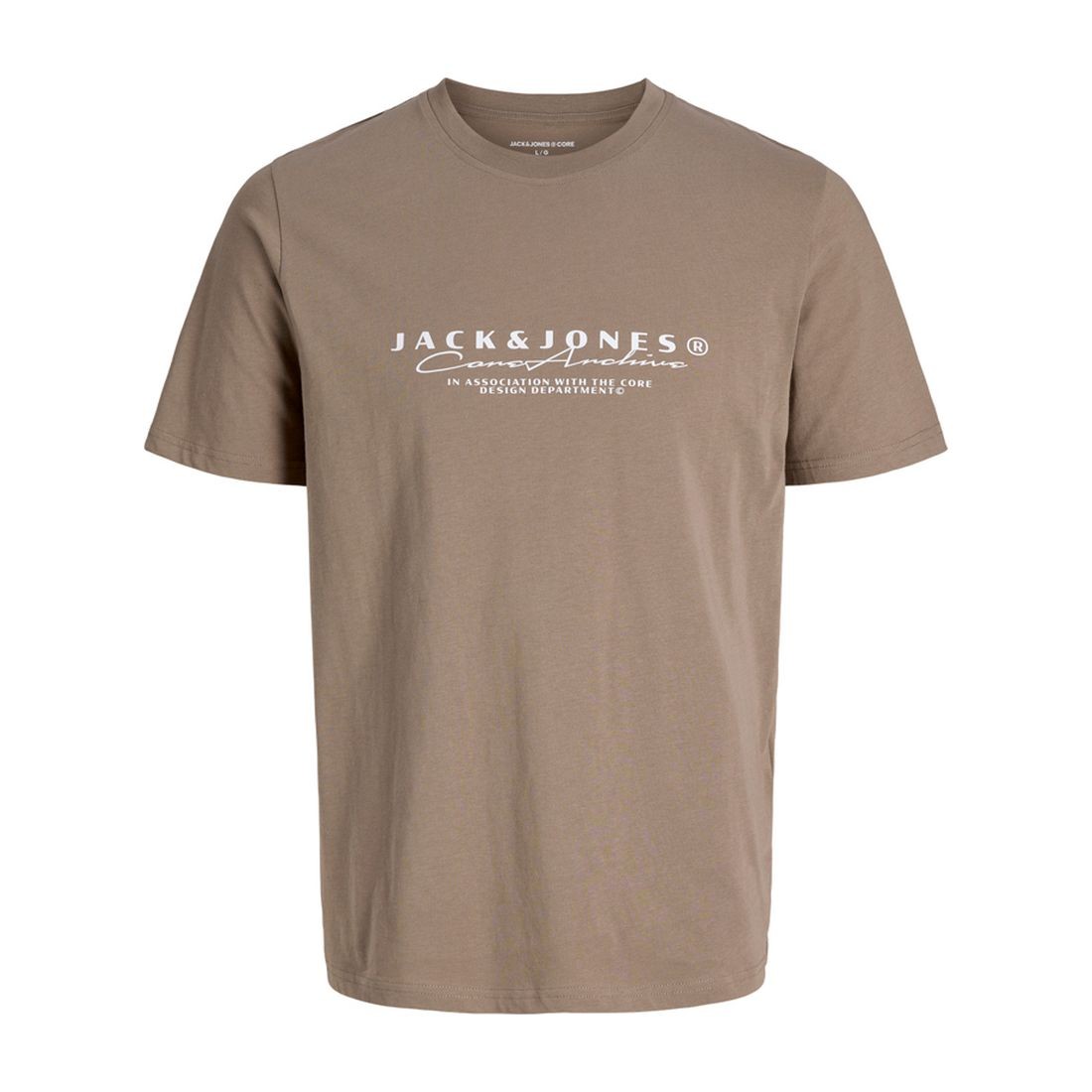 JACK & JONES Marškinėliai vyrams, Smėlio, Point branding tee
