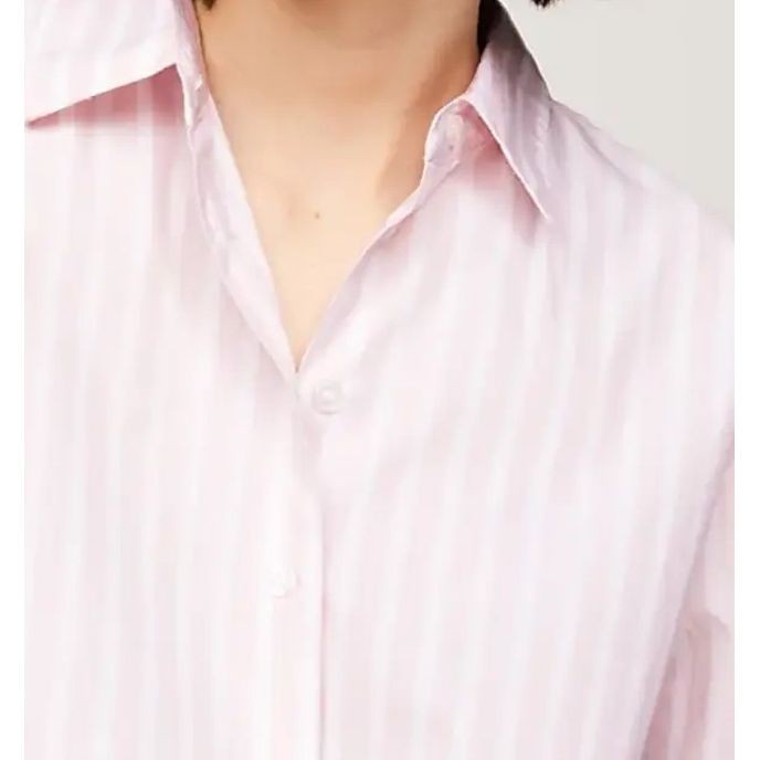 TOMMY HILFIGER Marškiniai ilgomis rankovėmis moterims, Rožinė, Smd stripe easy fit ls shirt 2