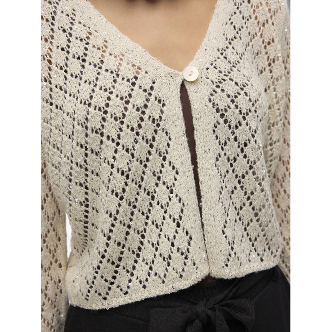 VERO MODA Kardiganas moterims, Smėlio, Vmleilani cardigans 6