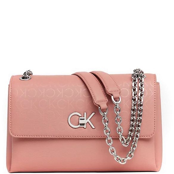 CALVIN KLEIN Rankinė per petį moterims, Rožinė, Re-lock crossbody 1