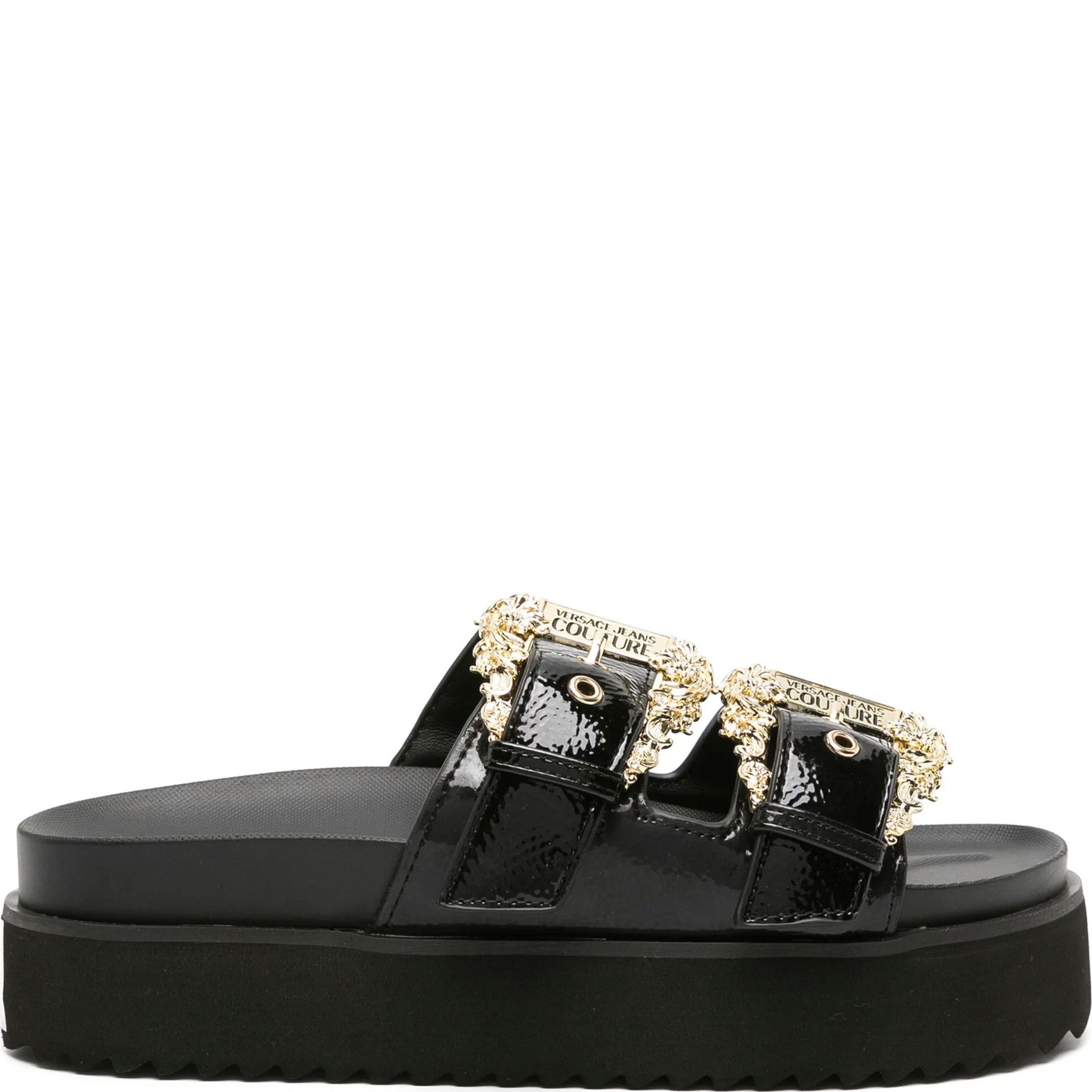 VERSACE JEANS CUTURE Šlepetės moterims, Juoda, Fondo Arizona Slippers 2