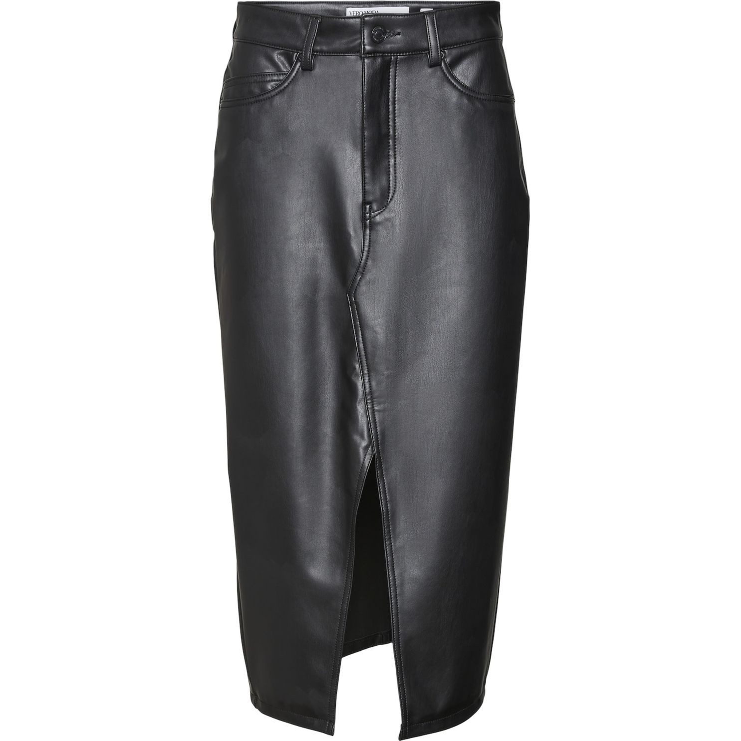 VERO MODA Midi sijonas moterims, Juoda, Veri calf skirt 1