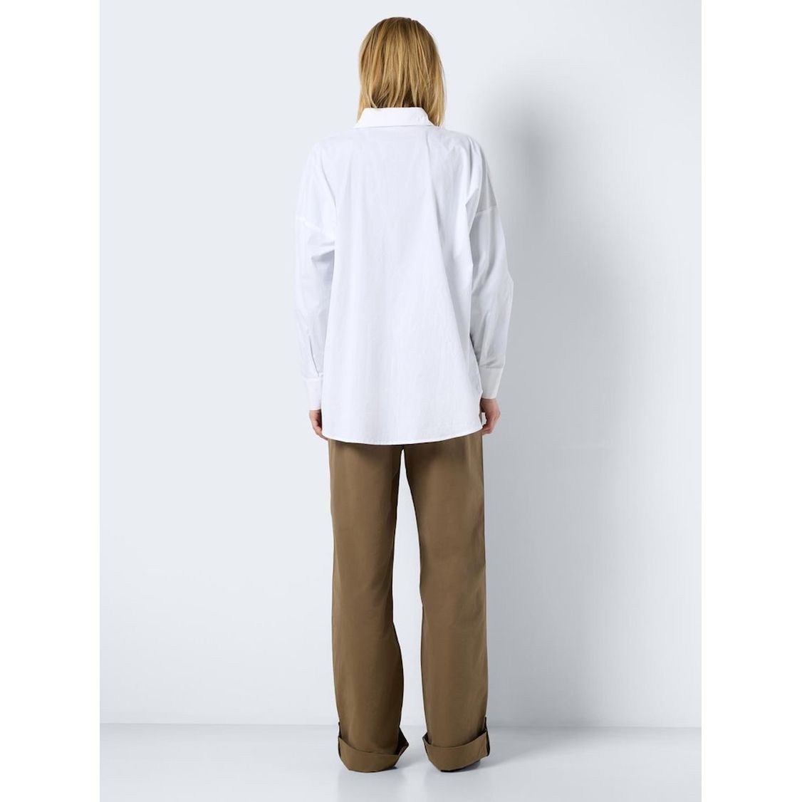 NOISY MAY Marškiniai ilgomis rankovėmis moterims, Balta, Freja 7