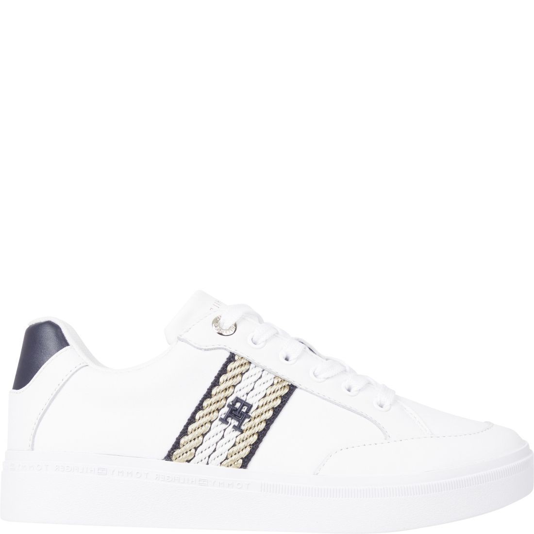 TOMMY HILFIGER Sportiniai bateliai moterims, Balta, Court sneaker with webbing 1