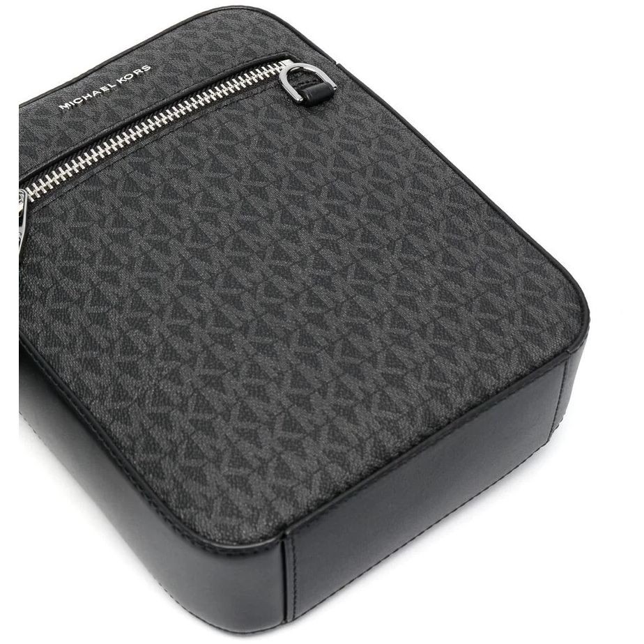 MICHAEL KORS Rankinė per petį vyrams, Juoda, Henry flight bag 3