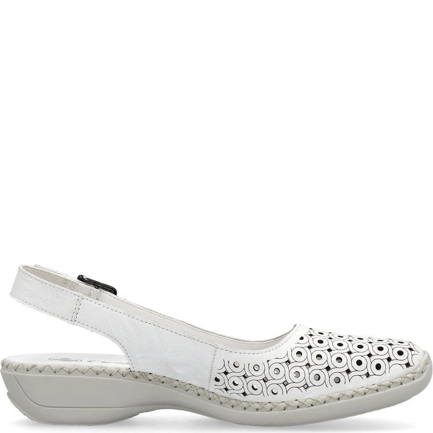 RIEKER Basutės moterims, Balta, SANDALS 3