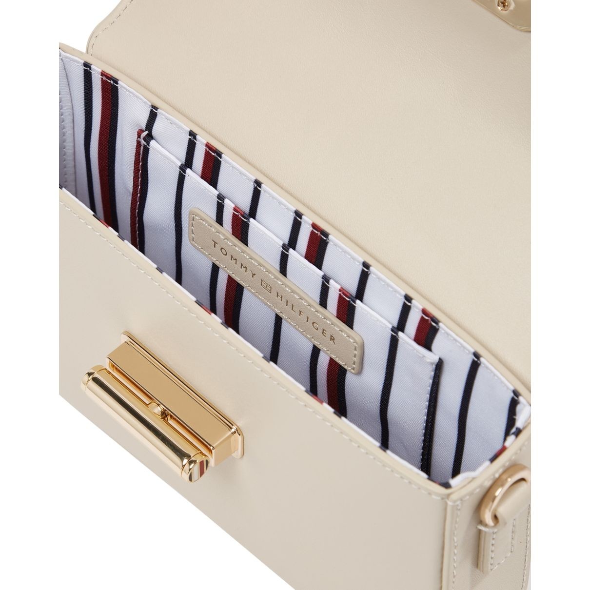 TOMMY HILFIGER Rankinė per petį moterims, Smėlio, Turnlock journee mono 5