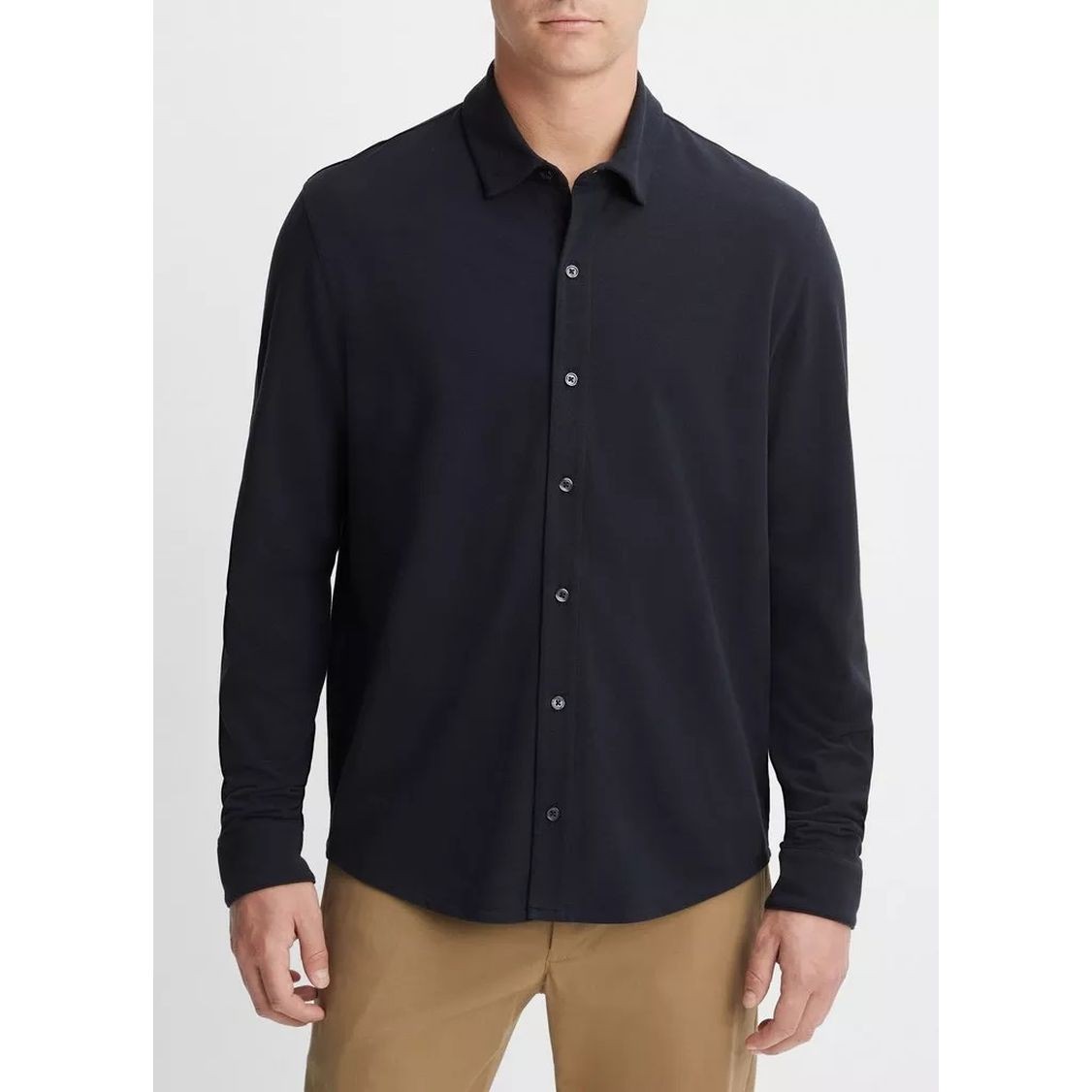 VINCE Marškiniai ilgomis rankovėmis vyrams, Mėlyna, Pique button down shirt 4