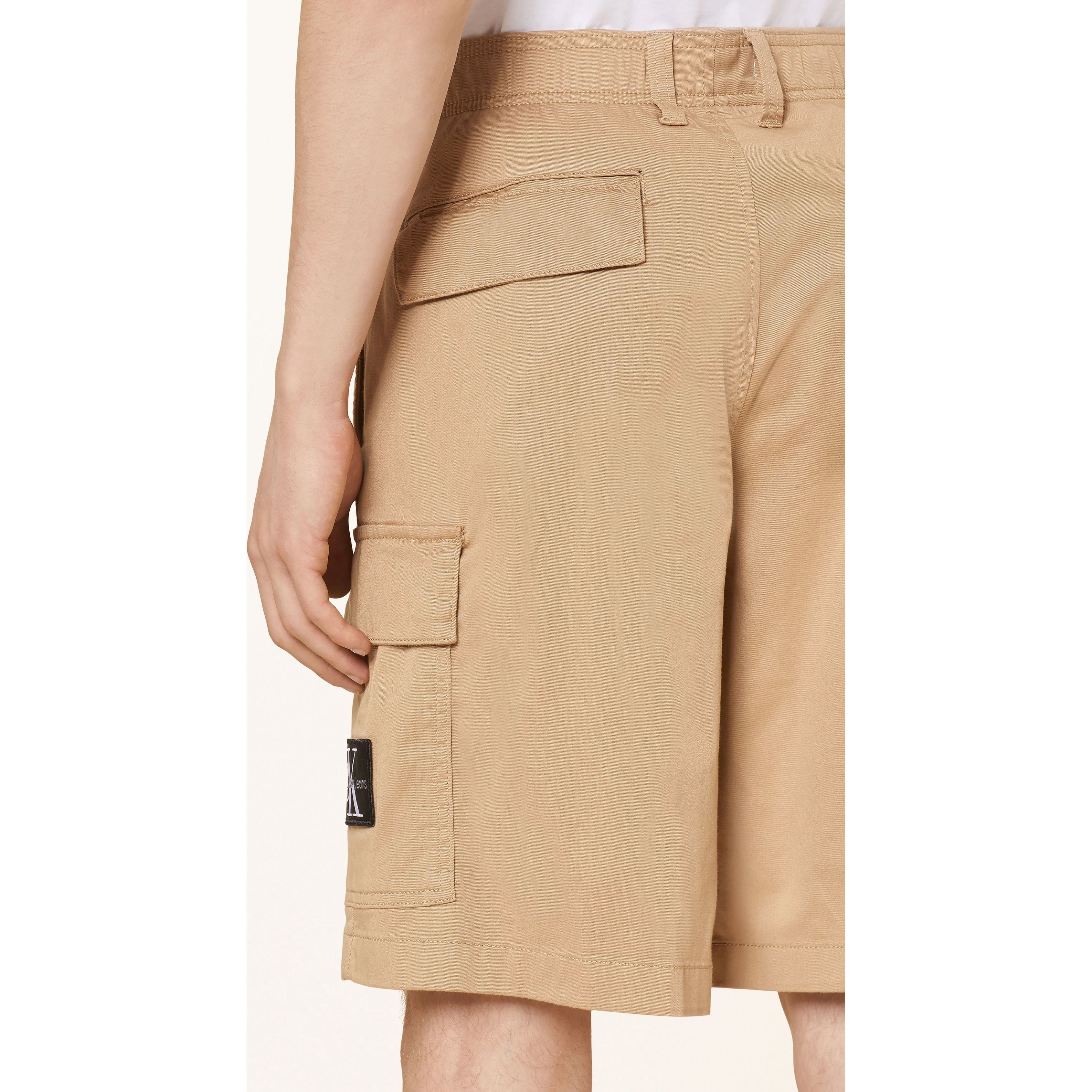 CALVIN KLEIN JEANS Šortai vyrams, Smėlio, Cargo shorts 3