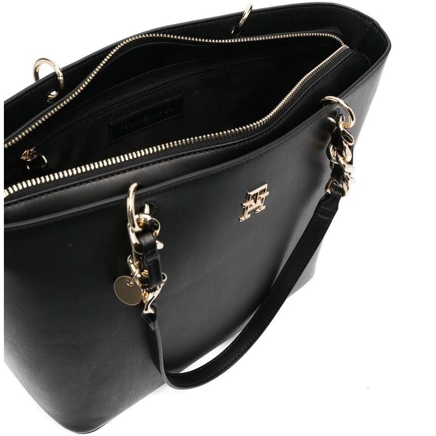 TOMMY HILFIGER Pirkinių krepšys moterims, Juoda, TH CHIC TOTE 4