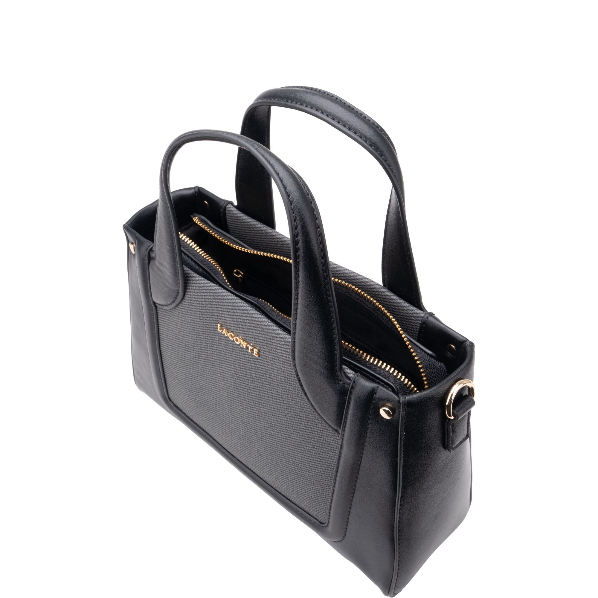 LA CONTE Pirkinių krepšys moterims, Juoda, Tote bag 3