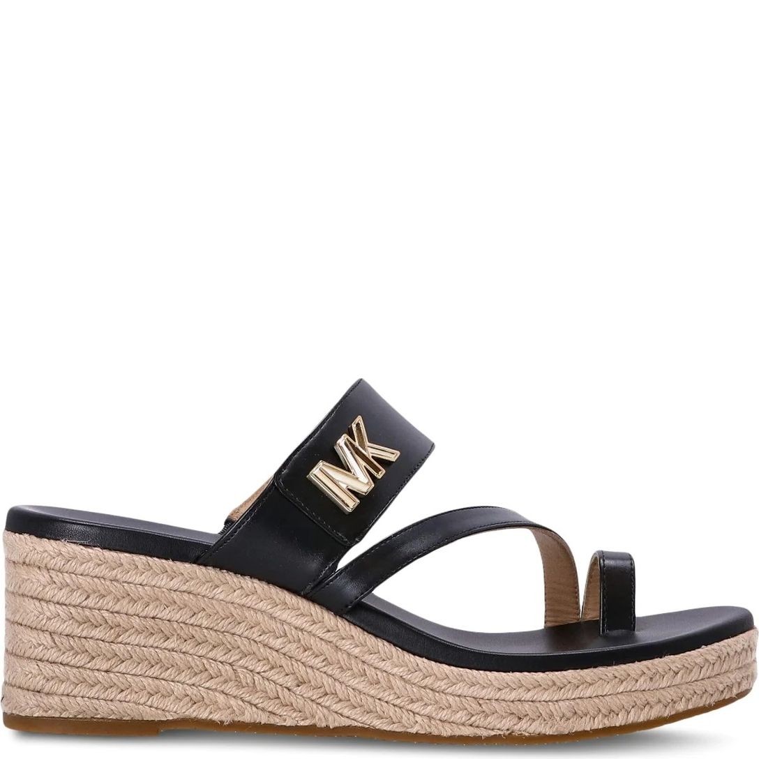 MICHAEL KORS Basutės moterims, Juoda, Jilly mid wedge sandals 2