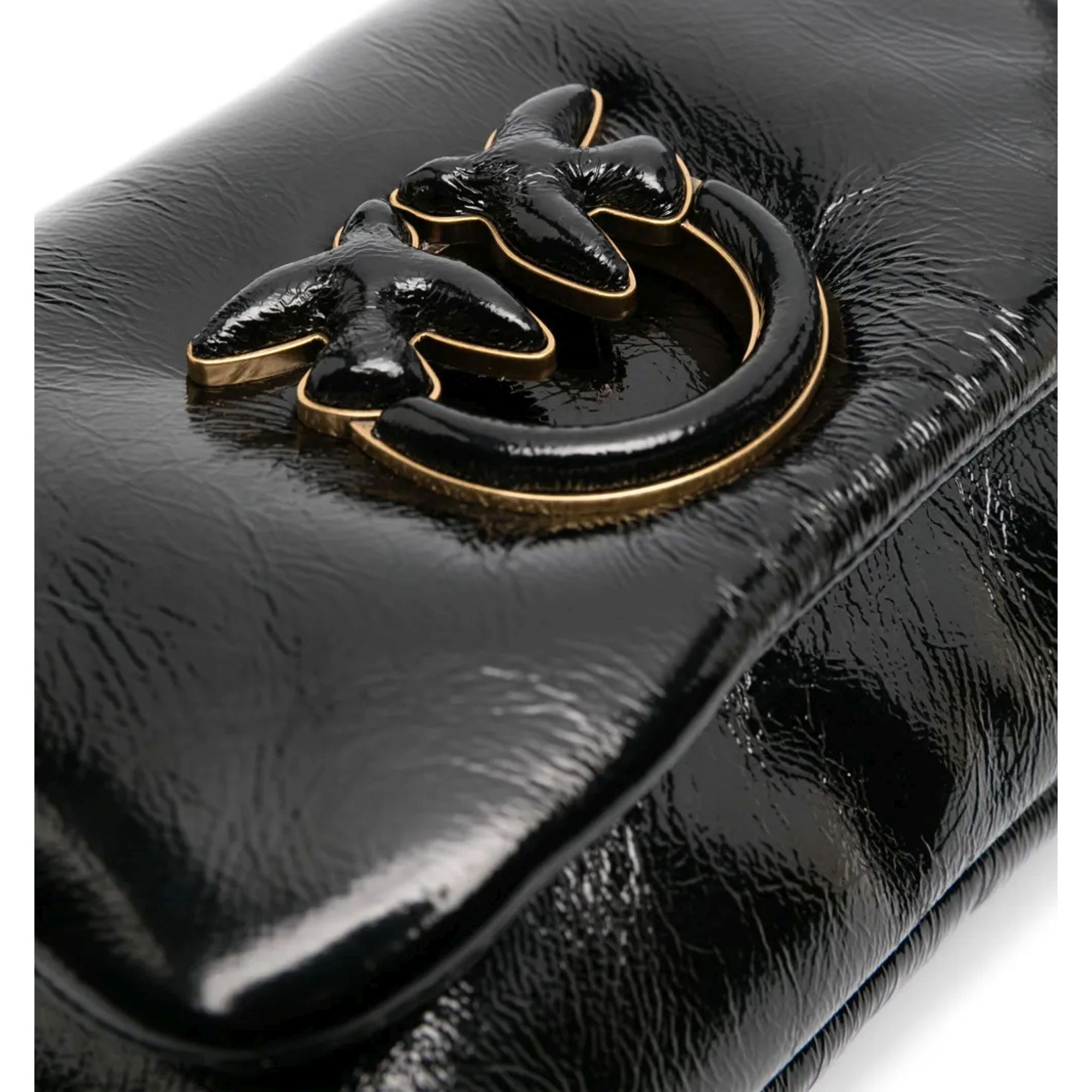 PINKO Rankinė per petį moterims, Juoda, Baby click puff cross body bag 3