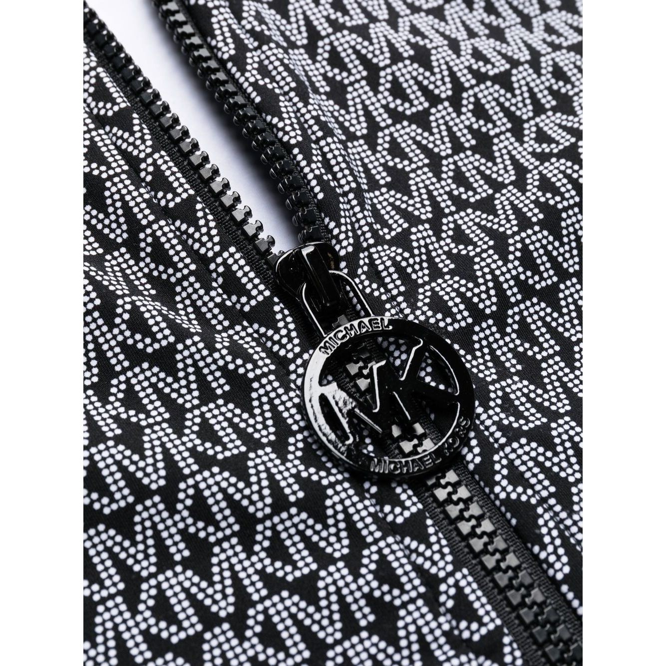 MICHAEL KORS Sportinė liemenėlė moterims, Juoda, MK logo zip up bra 3