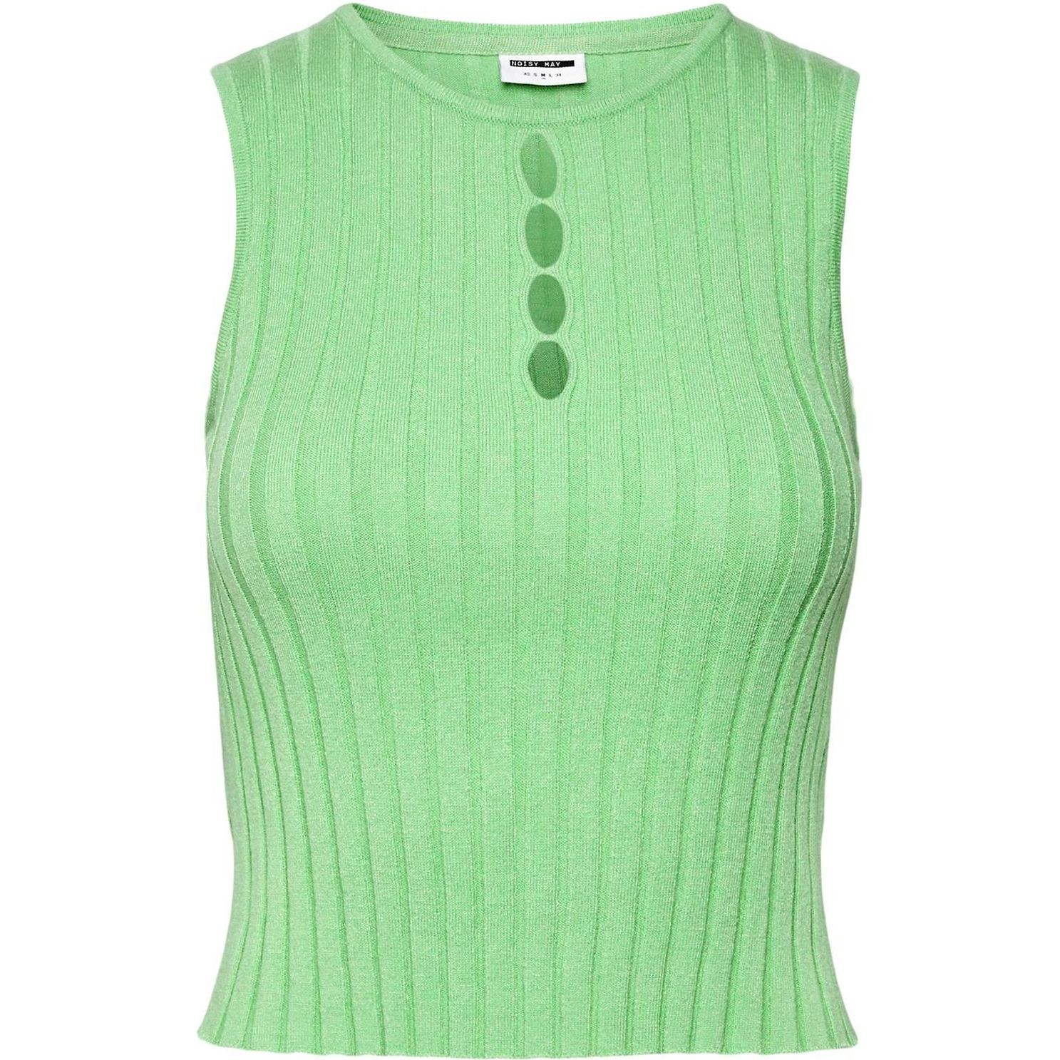 NOISY MAY Megztinis moterims, Žalia, NMFREY S/L O-NECK KNI 1