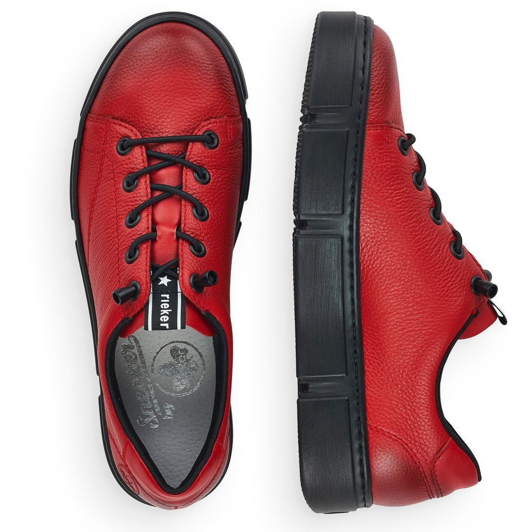 RIEKER Laisvalaikio bateliai moterims, Raudona, LEISURE 10