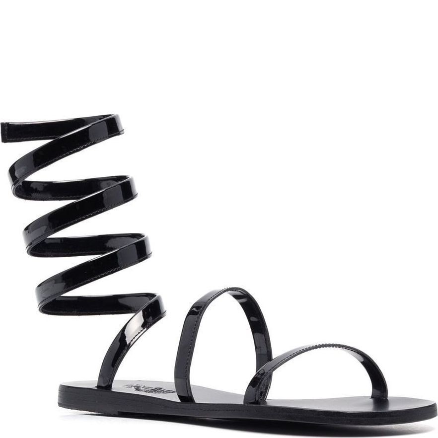 ANCIENT GREEK SANDAL Basutės moterims, Juoda, Ofis patent sandals 2