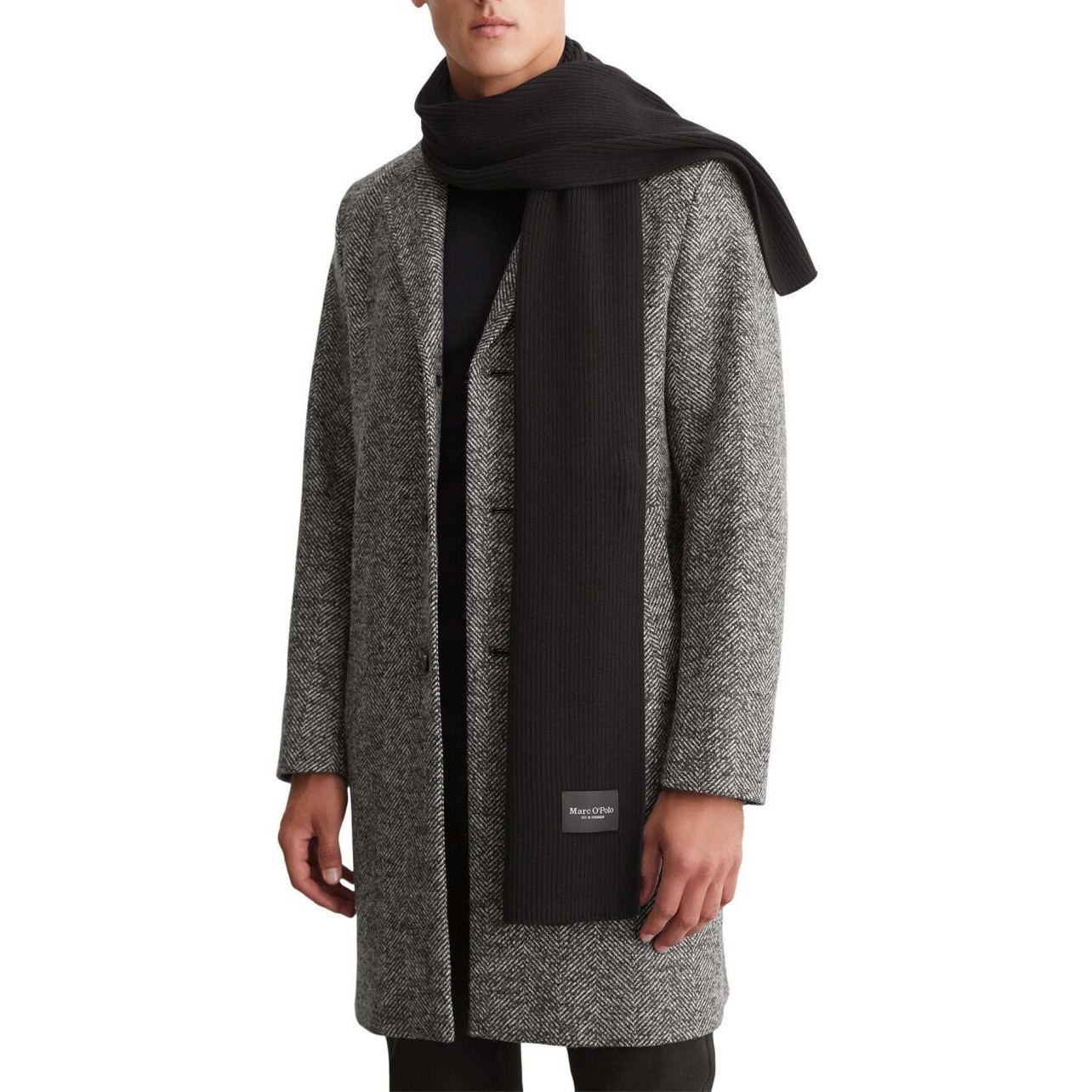 MARC O'POLO Šalikas vyrams, Juoda, Scarf M29502202066 3