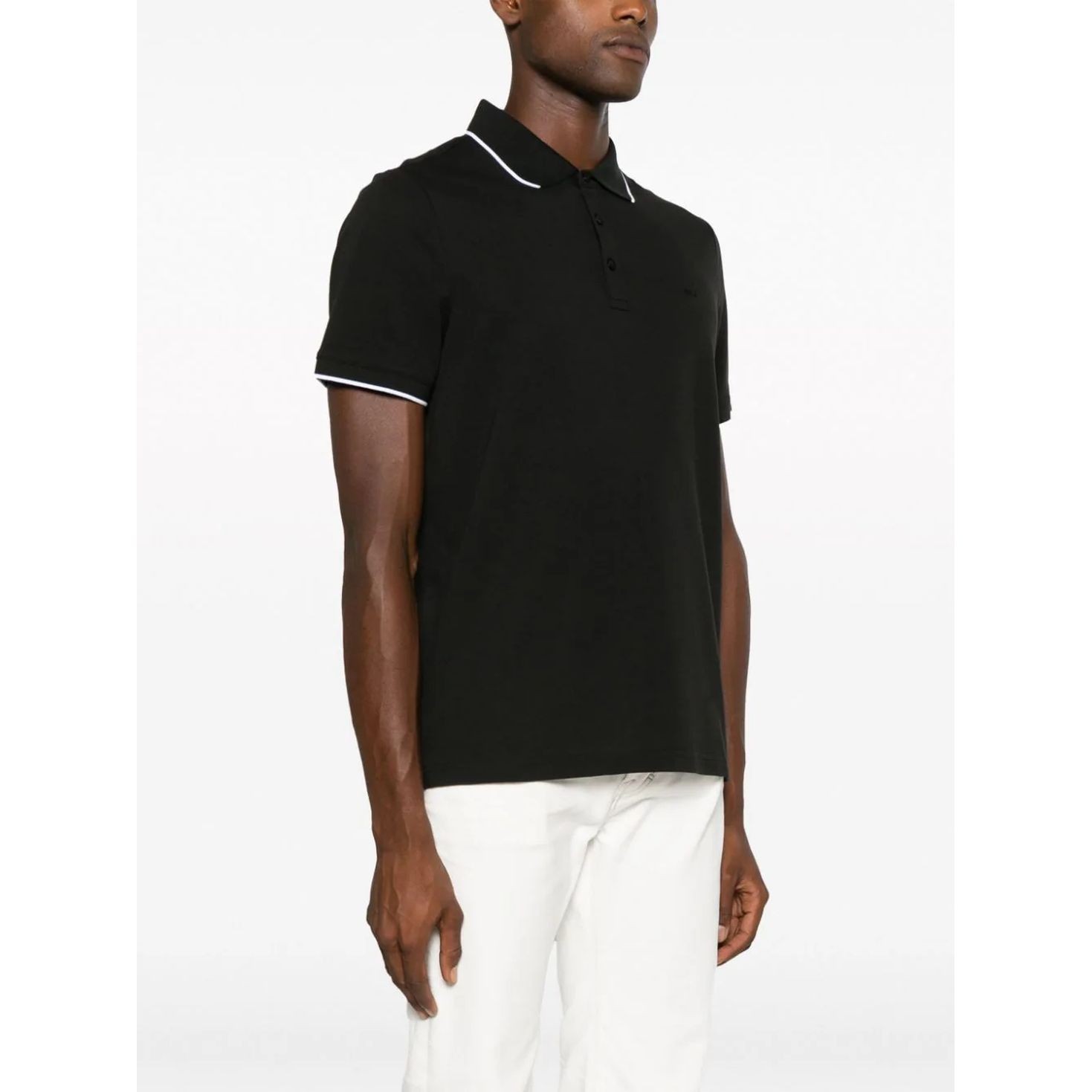 MICHAEL KORS Marškiniai ilgomis rankovėmis vyrams, Juoda, Sustainable polo 3