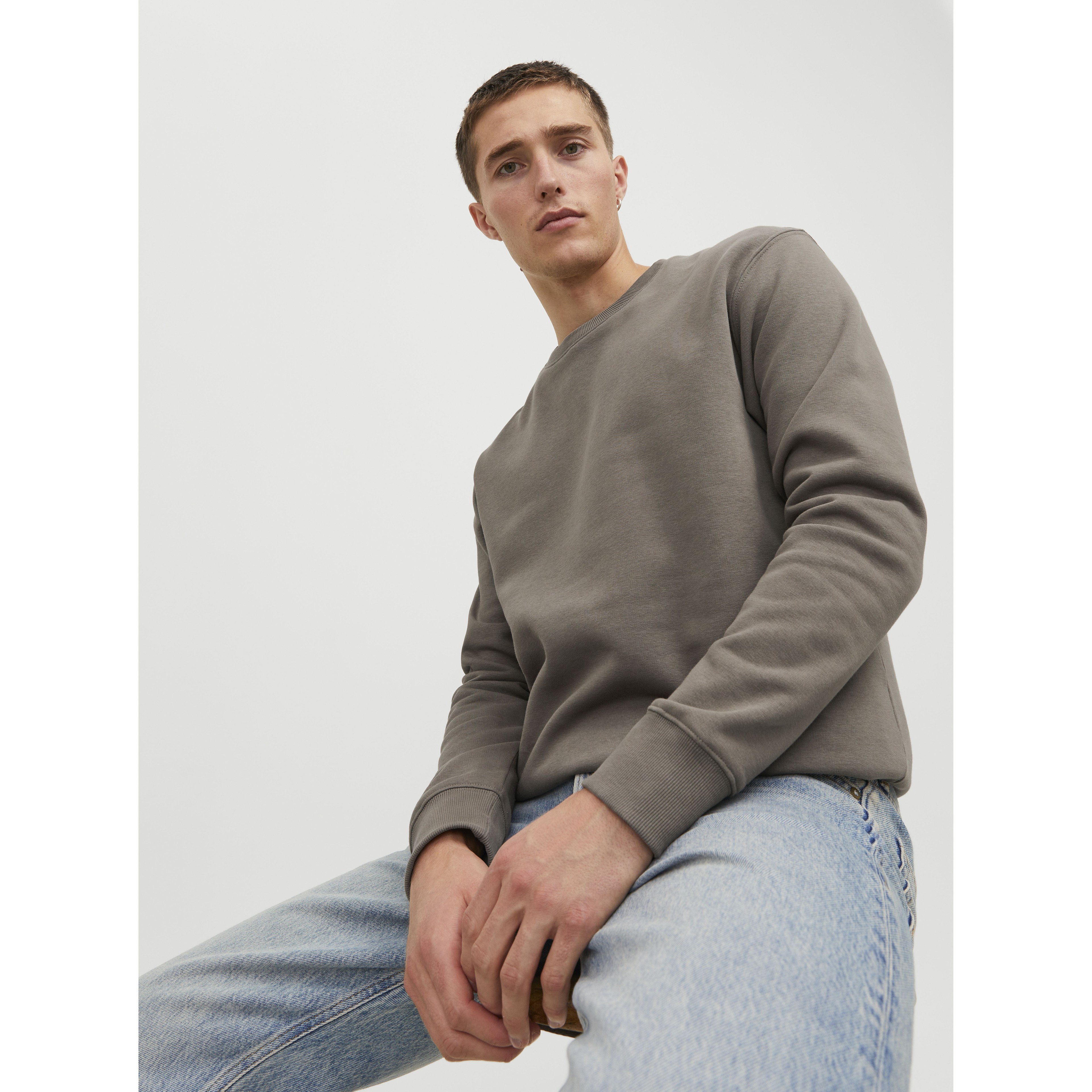 JACK & JONES Sportinis nertinis vyrams, Pilka, Jjestar sweatshirt 7