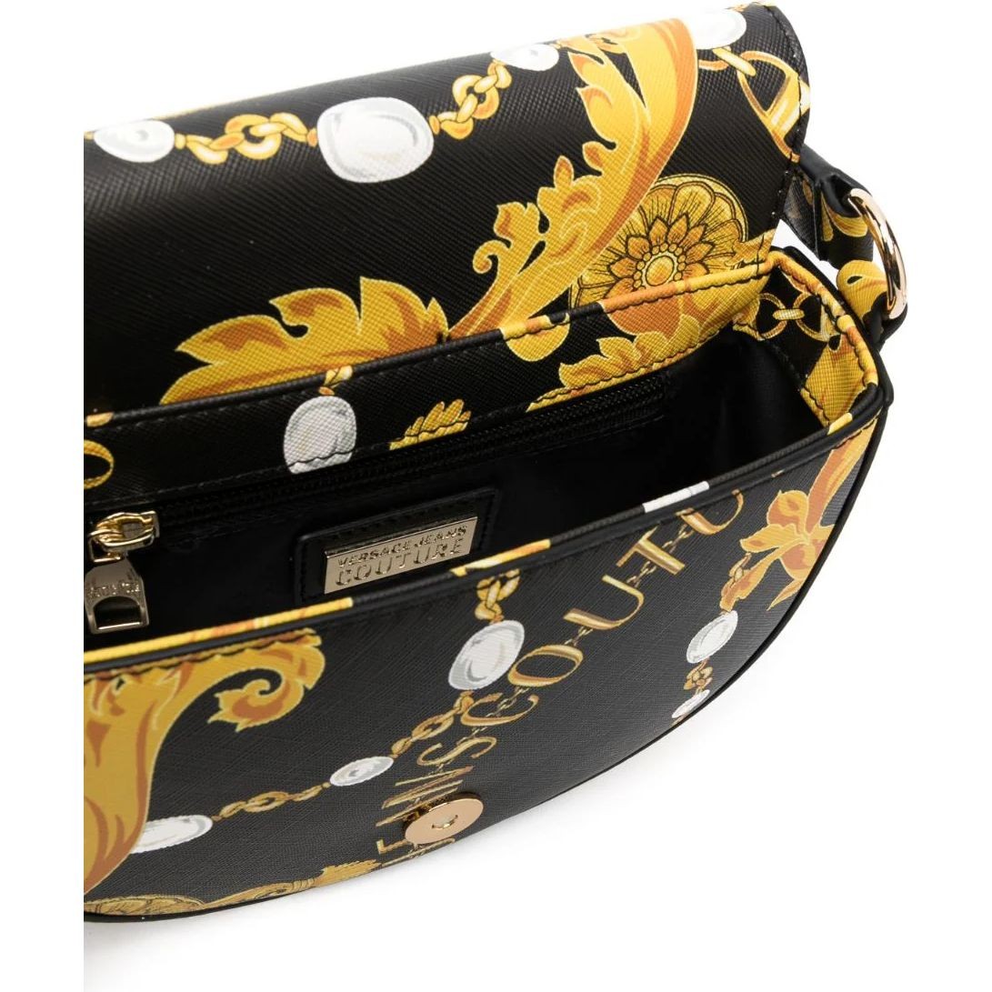 VERSACE JEANS CUTURE Rankinė per petį moterims, BLACK/GOLD, Couture  crossbody 4