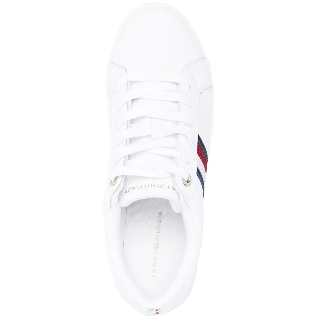 TOMMY HILFIGER Sportiniai bateliai moterims, Balta, ESSENTIAL STRIPES SNEAKER 4