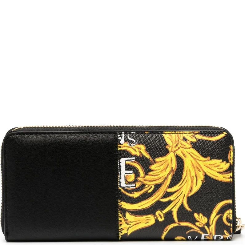 VERSACE JEANS CUTURE Piniginė moterims, BLACK/GOLD, Range p - rock cut wallets 2