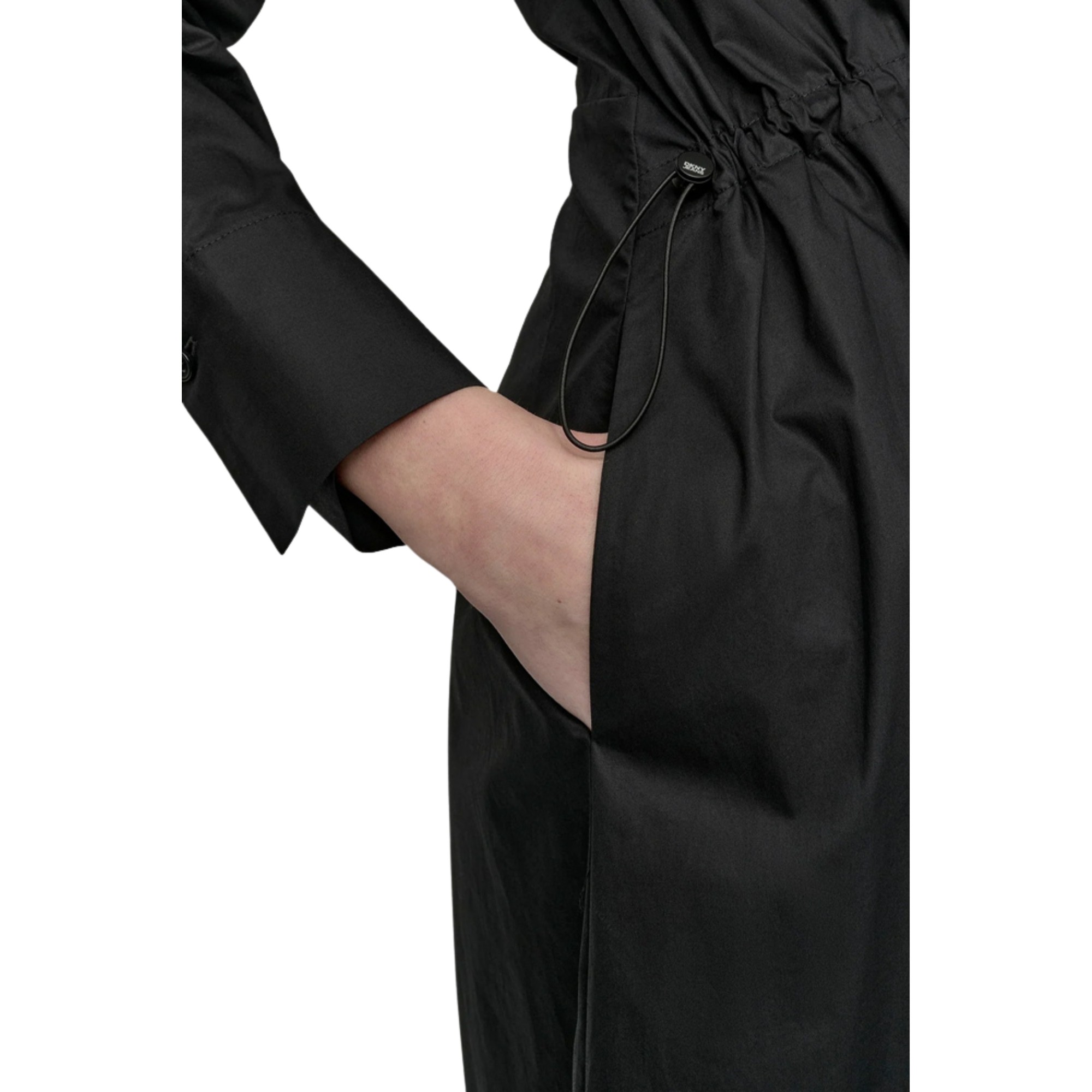 DKNY Maxi suknelė moterims, Juoda, Poplin long sleeve s 5