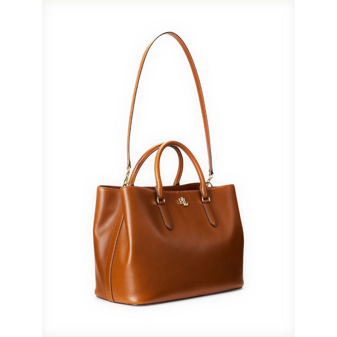 LAUREN RALPH LAUREN Pirkinių krepšys moterims, Ruda, Mary large satchel bag 4
