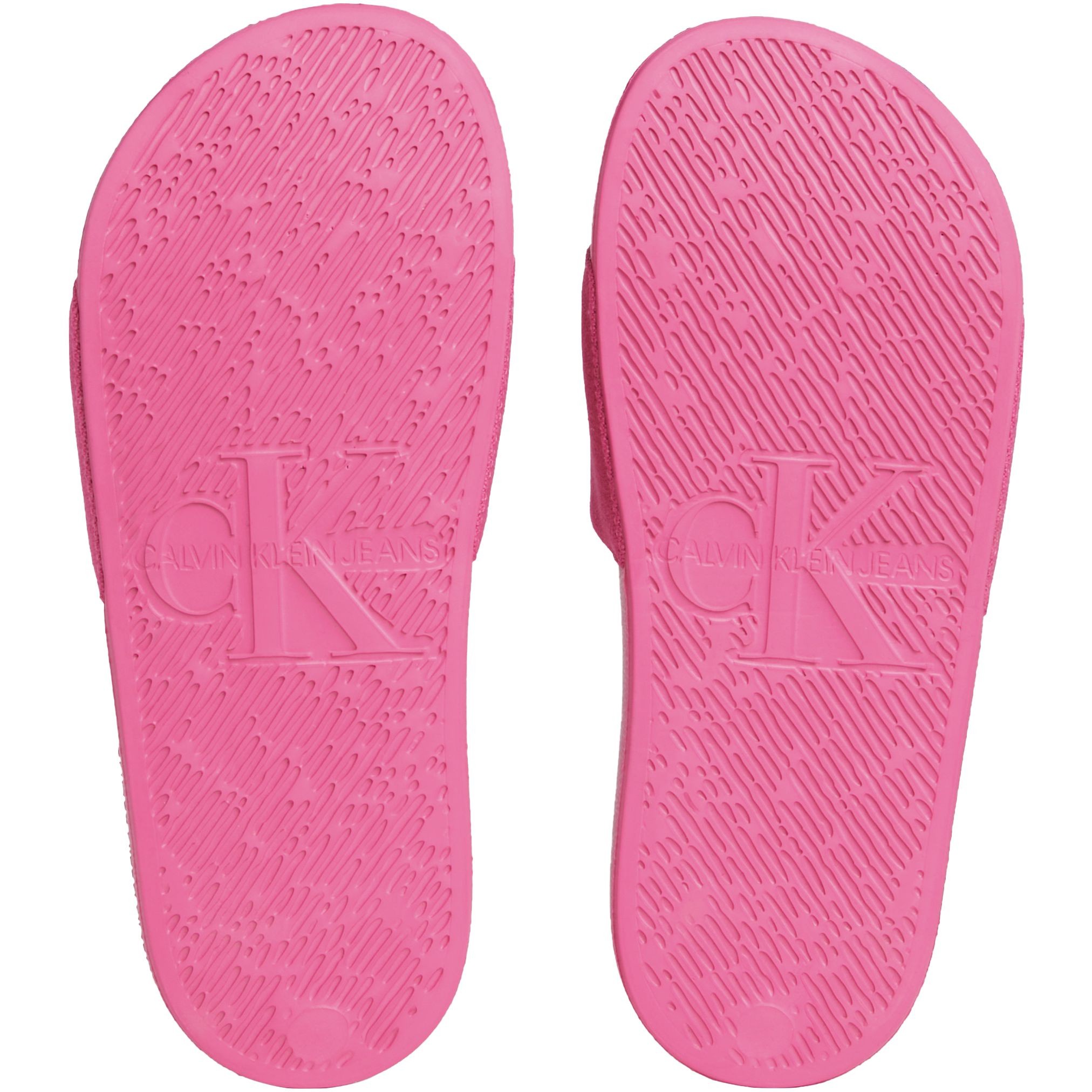 CALVIN KLEIN JEANS Guminės šlepetės moterims, Rožinė, Slide monogram 5