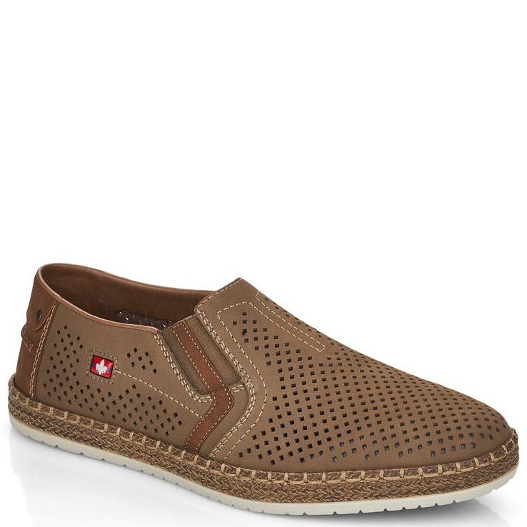 RIEKER Espadrilės vyrams, Smėlio, ESPADRILES 1