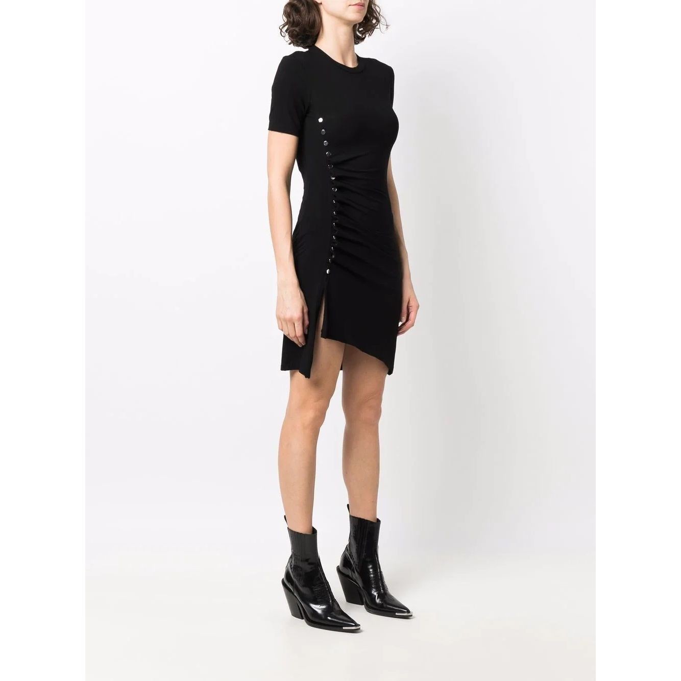 PACO RABANNE Midi suknelė moterims, Juoda, Short sleeve midi dress 3