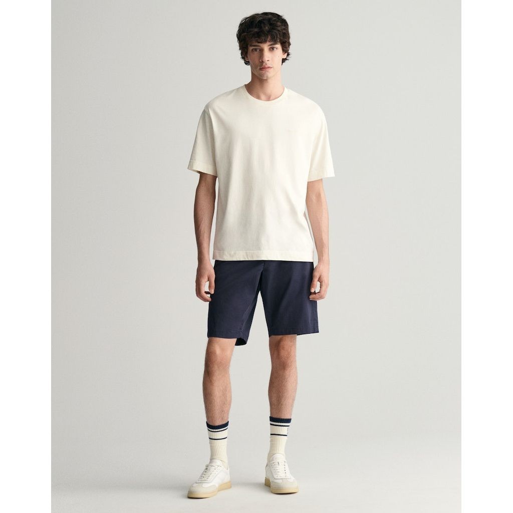 GANT Šortai vyrams, Mėlyna, Relaxed twill shorts 5