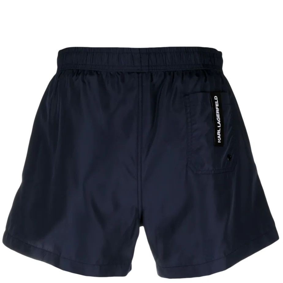 KARL LAGERFELD Apatinė kostiumėlio dalis vyrams, Juoda, Karl logo short boardshorts 2