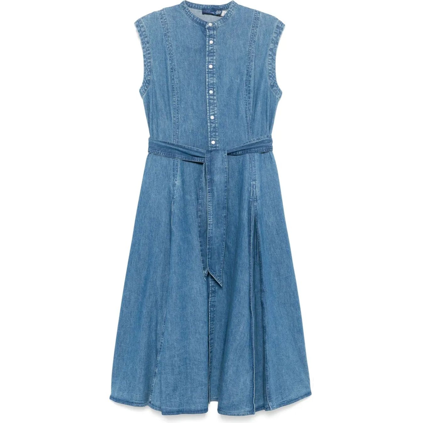 POLO RALPH LAUREN Midi suknelė moterims, Mėlyna, Short sleeve-day dress
