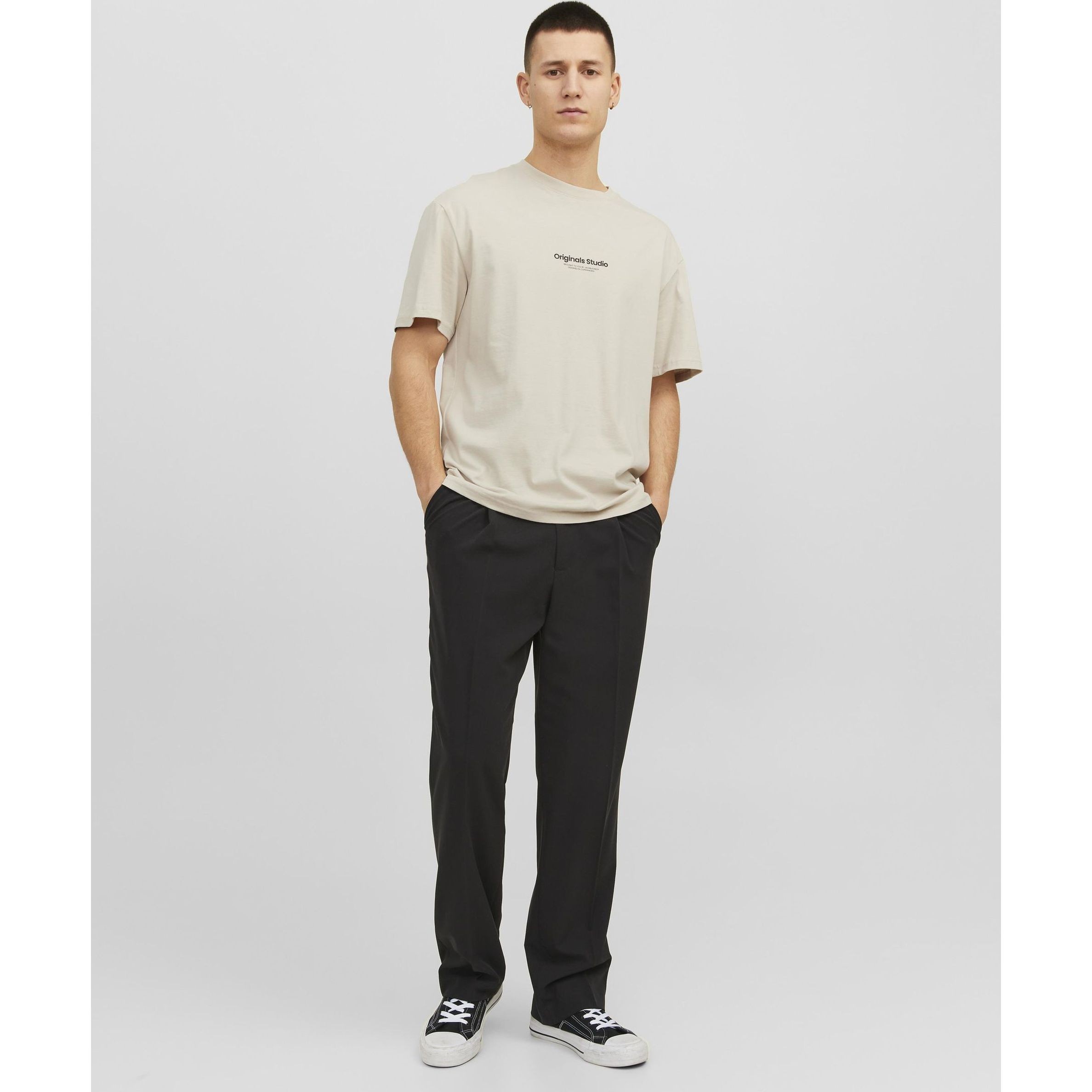 JACK & JONES Marškinėliai vyrams, Smėlio, JORVESTERBRO TEE SS 4