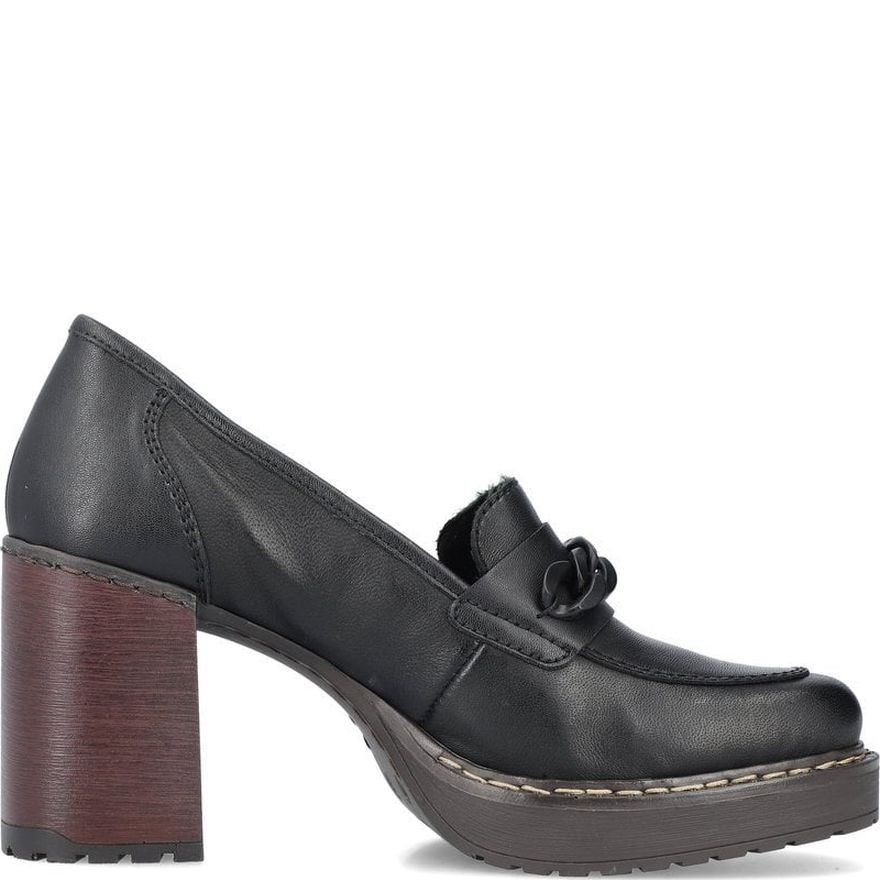 RIEKER Loaferiai moterims, Juoda, PUMPS 3