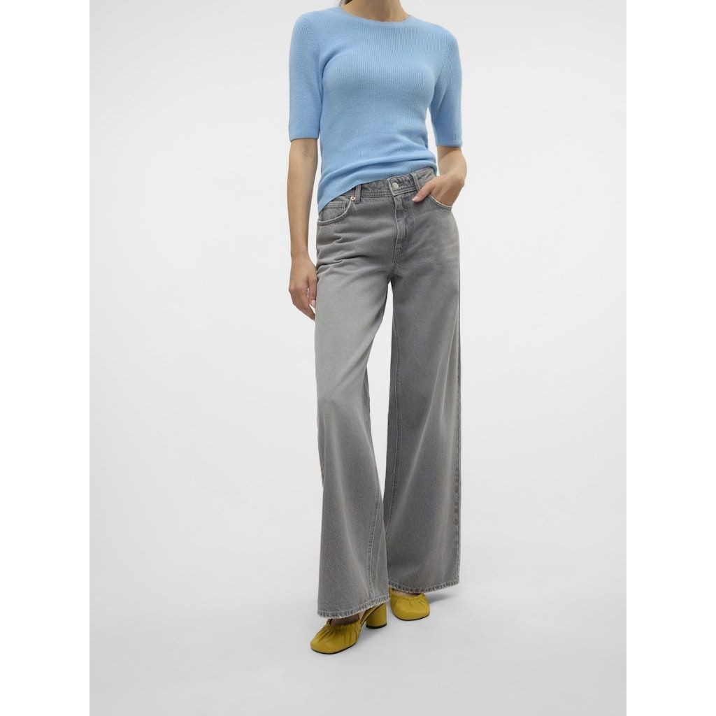 VERO MODA Platūs džinsai moterims, Pilka, Remy wide 7