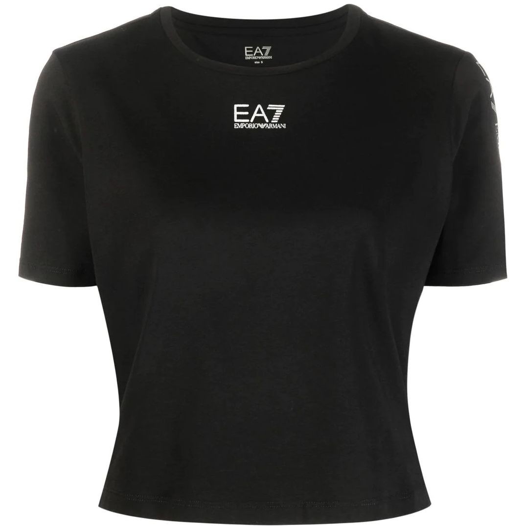 EA7 Marškinėliai trump. rankovėmis moterims, Juoda, T-shirt 1