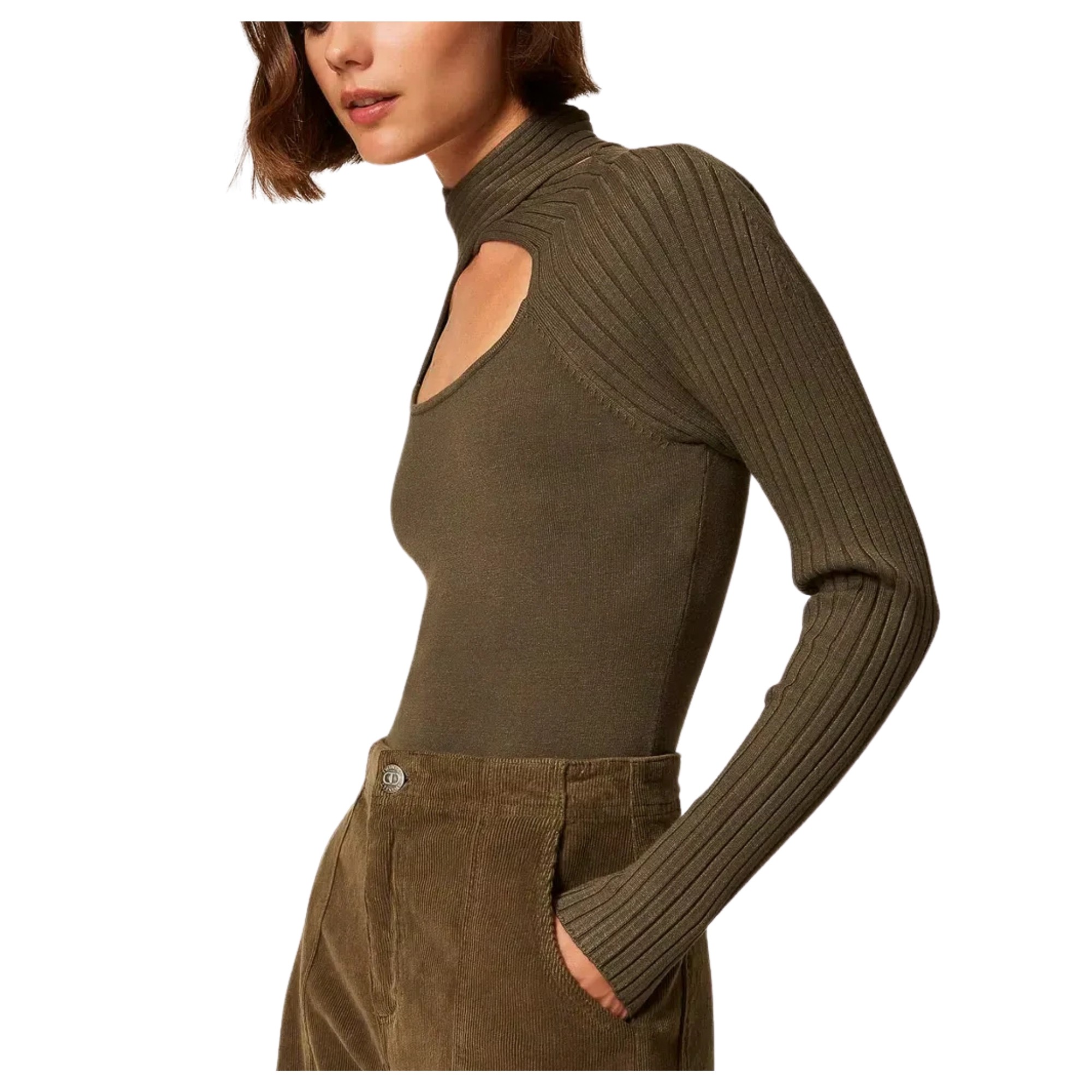 TWINSET Megztinis moterims, Žalia, Pullover 2