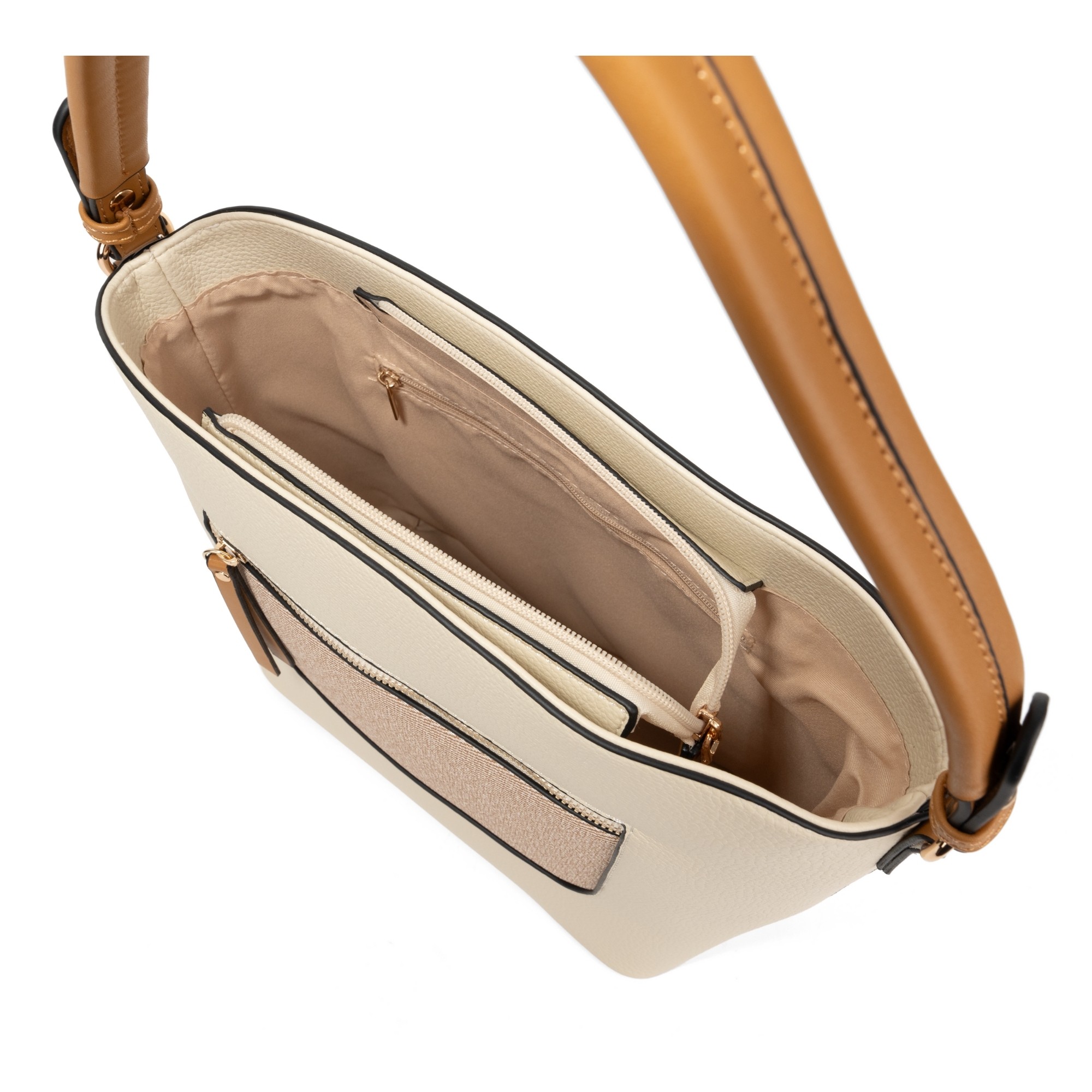 STELLA NEW YORK Rankinė per petį moterims, Smėlio, Shoulder bag 3