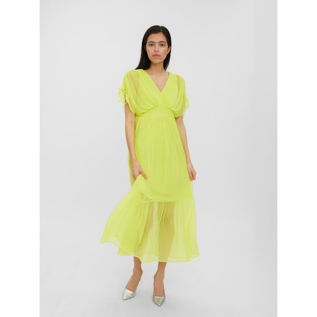 VERO MODA Maxi suknelė moterims, Geltona, VMTHEODORA SL V-NECK 2
