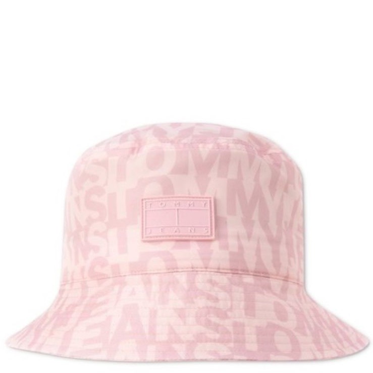 TOMMY JEANS Kepurė moterims, Rožinė, Logomania bucket hat 1