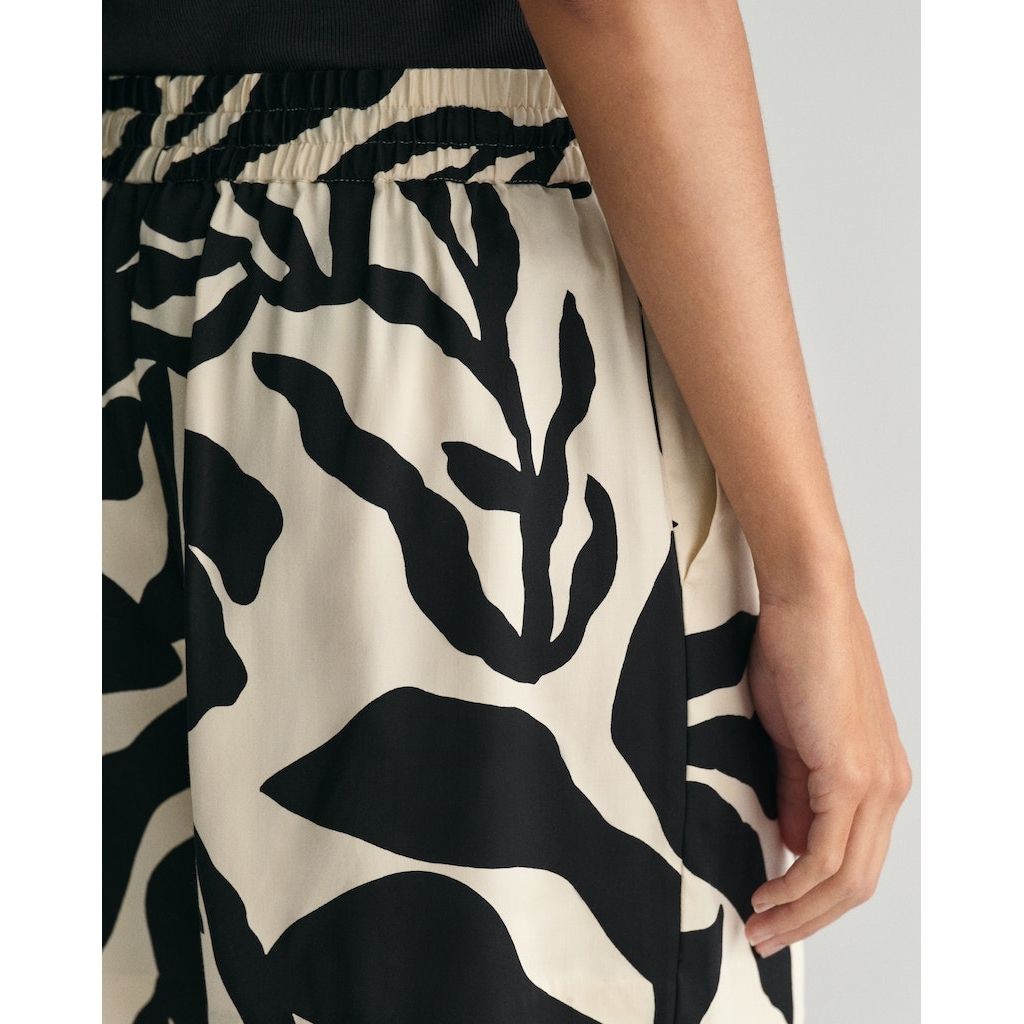 GANT Šortai moterims, Smėlio, REL PALM PRINT PULL ON SHORTS 4