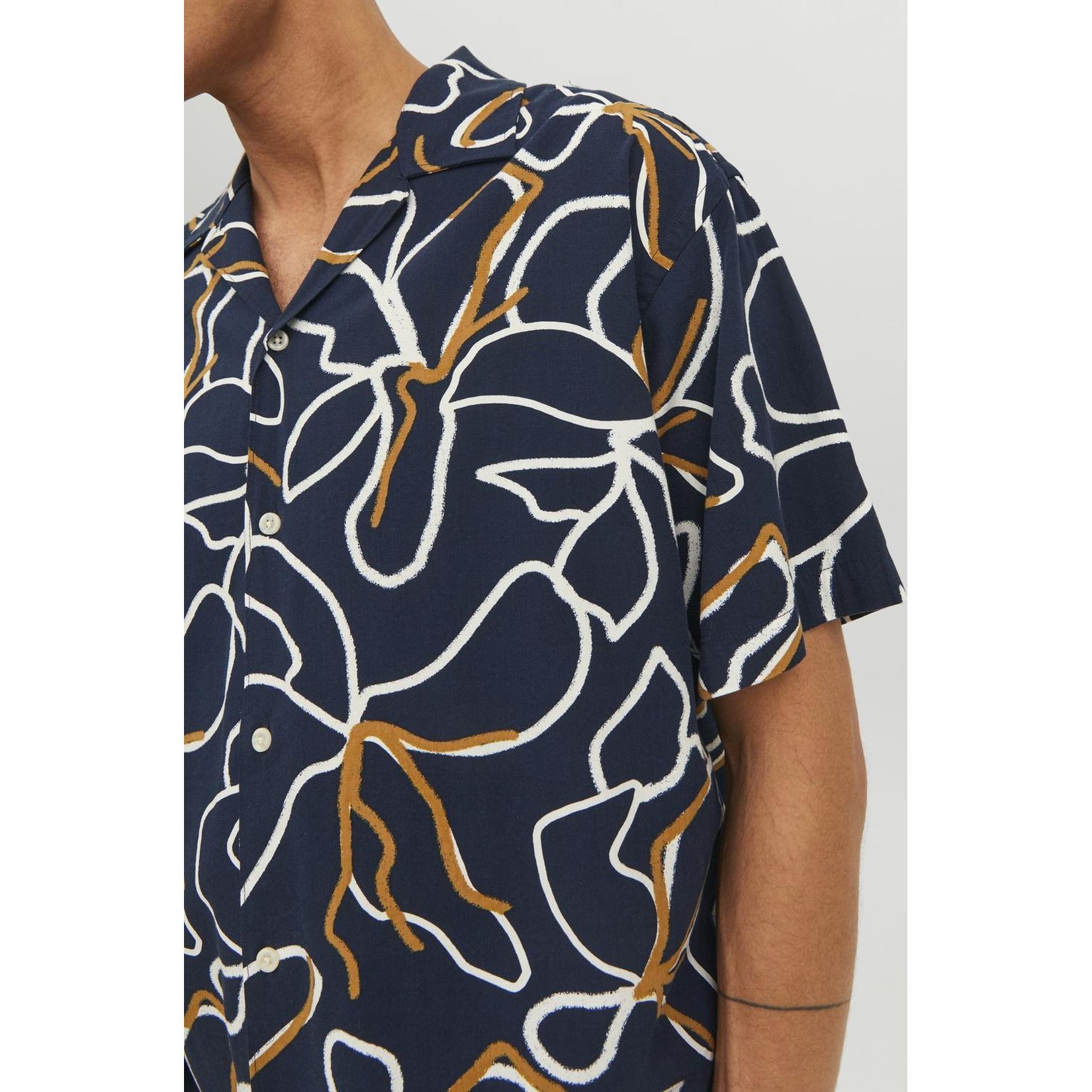 JACK & JONES Marškiniai vyrams, Mėlyna, JPRBLATROPIC RESORT SH 4