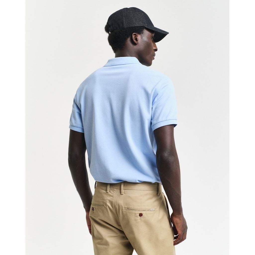 GANT Polo marškiniai trumpos rank. vyrams, Mėlyna, SLIM SHIELD SS PIQUE POLO 3