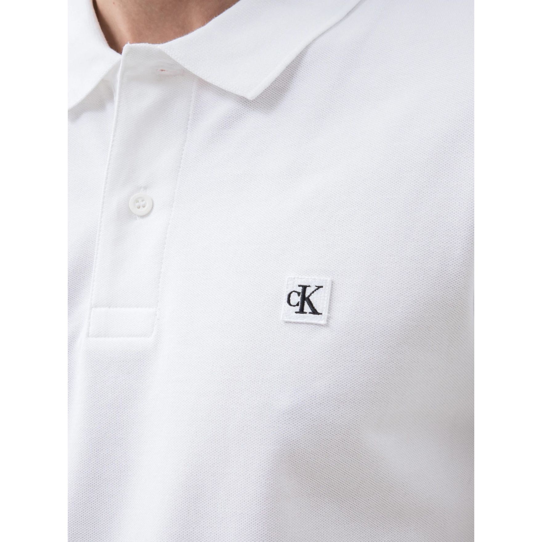 CALVIN KLEIN JEANS Polo marškiniai trumpos rank. vyrams, Balta, S/s polo 4