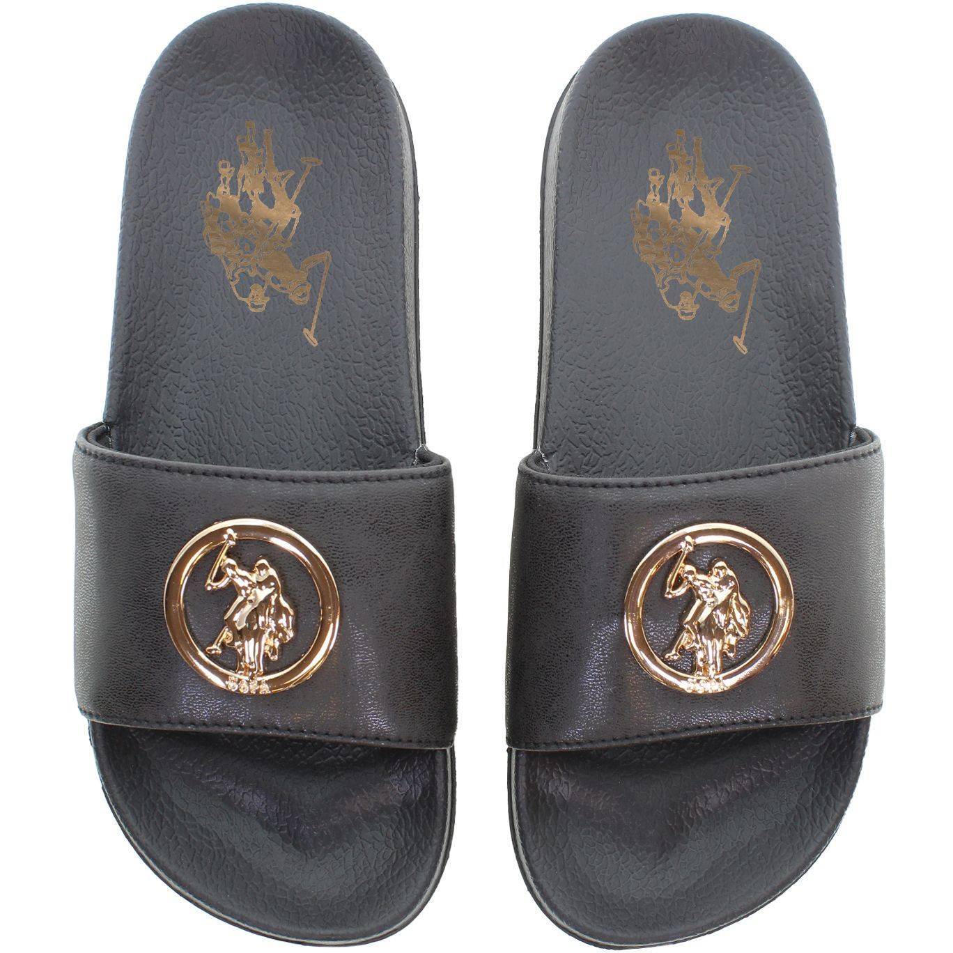 U.S.POLO Šlepetės moterims, Juoda, SLIPPERS 3